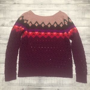 American Eagle Purple and Pink Cable Knit …